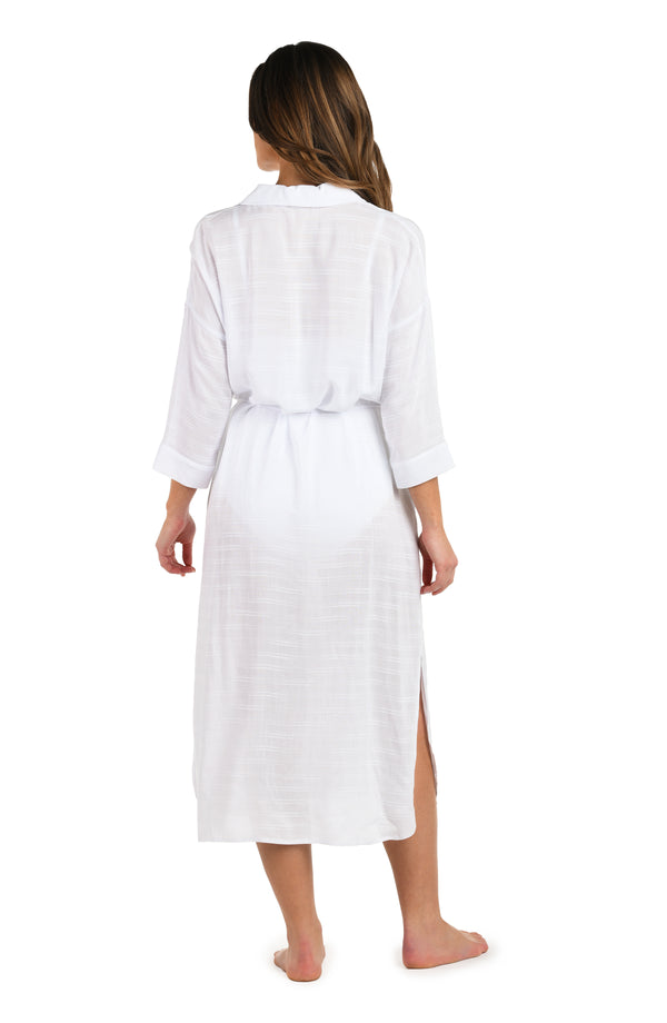 La Blanca Sea Cove Covers Button Up Shirt Dress