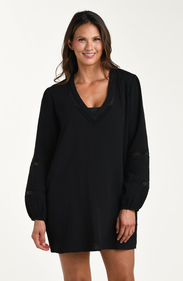la blanca Seaside Covers V-Neck Tunic