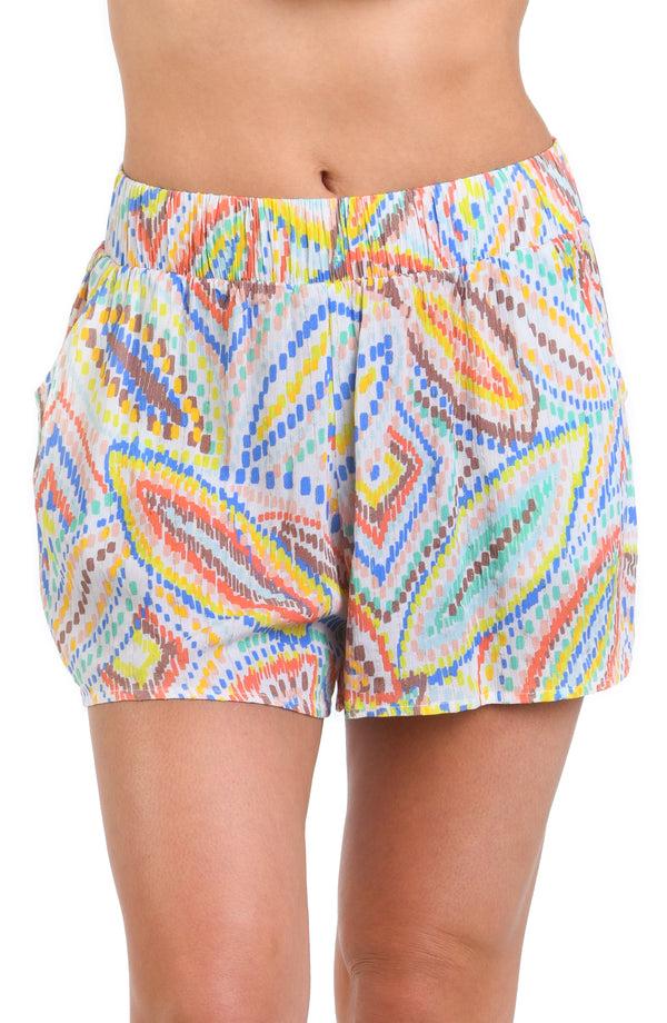la blanca Sunbaked Jewels Beach Shorts - FINAL SALE