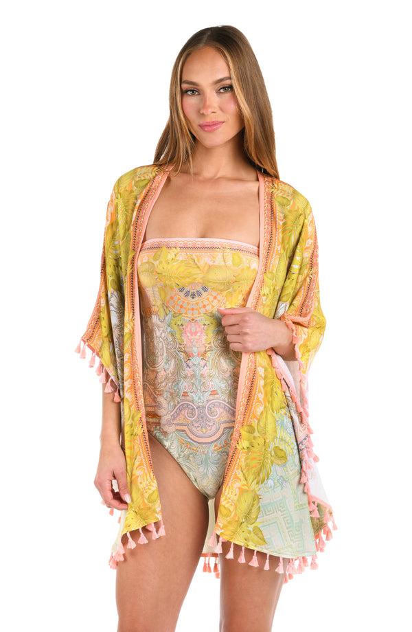 la blanca Sunshine 79 Dreamland Open Front Kimono