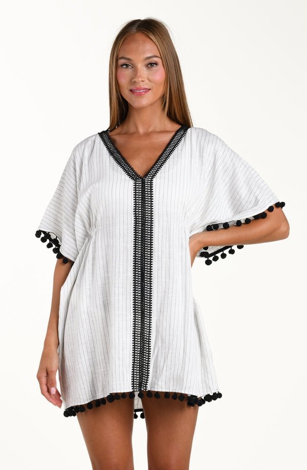 La Blanca Sunshine 79 Safari Chic V-Neck Caftan