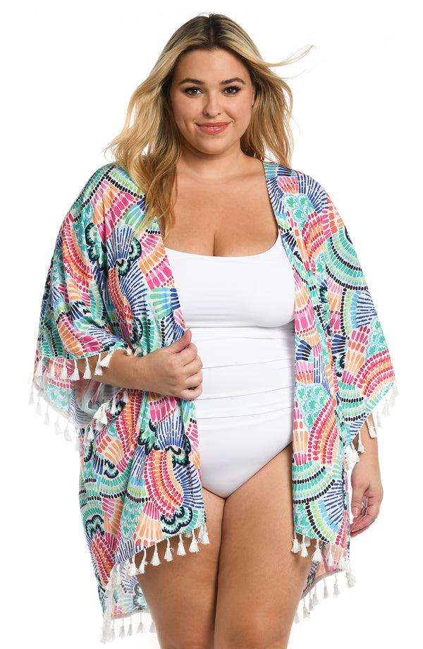 La Blanca Waves Of Color Kimono - FINAL SALE
