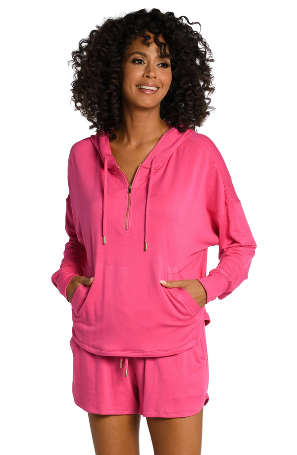 La Blanca Living In Leisure French Terry Knit Hoodie - FINAL SALE