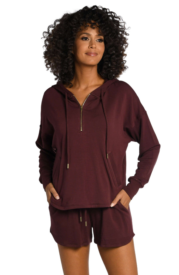 la blanca Living In Leisure French Terry Knit Hoodie - FINAL SALE