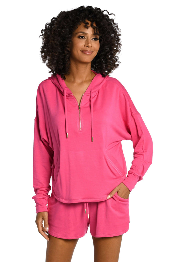 la blanca Living In Leisure French Terry Knit Hoodie - FINAL SALE