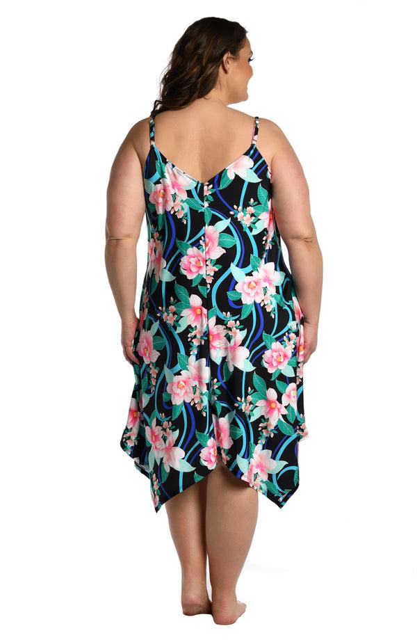 La Blanca Nightfall Blooms Scarf Hem Dress - FINAL SALE