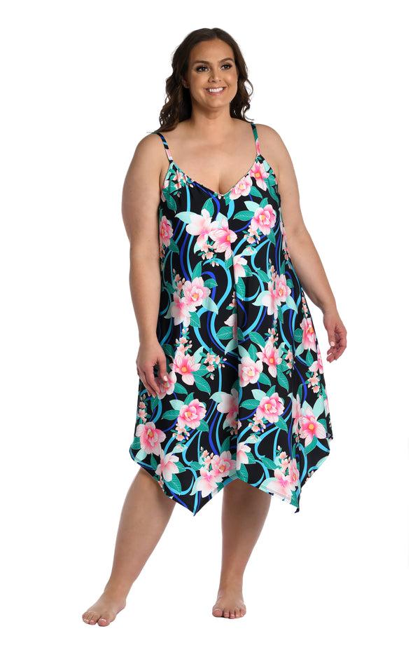 la blanca Nightfall Blooms Scarf Hem Dress - FINAL SALE