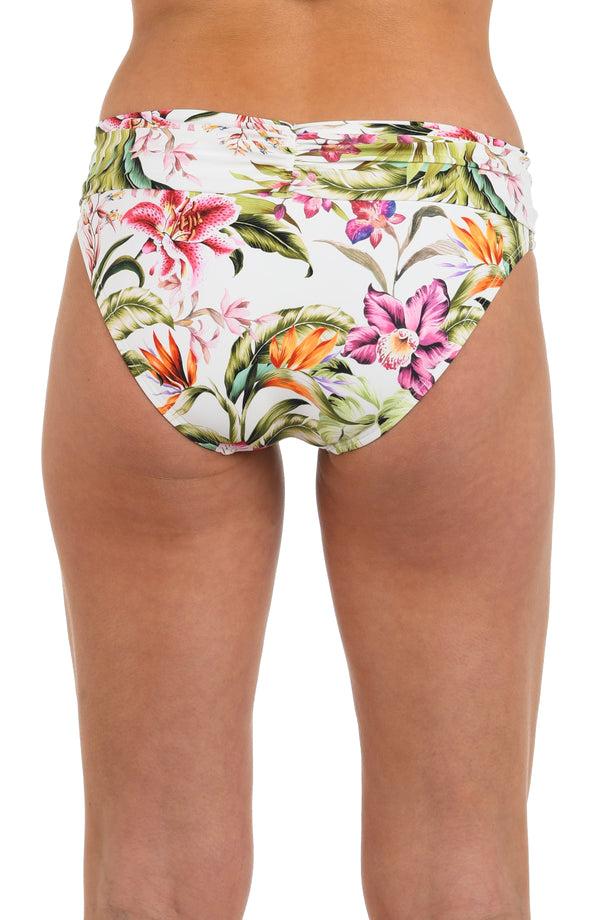 La Blanca Polynesian Paradise Shirred Band Hipster Bottom