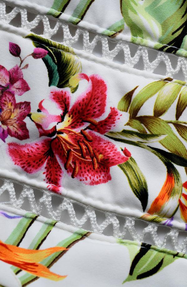 La Blanca Polynesian Paradise Tunnel Neck Midi Dress