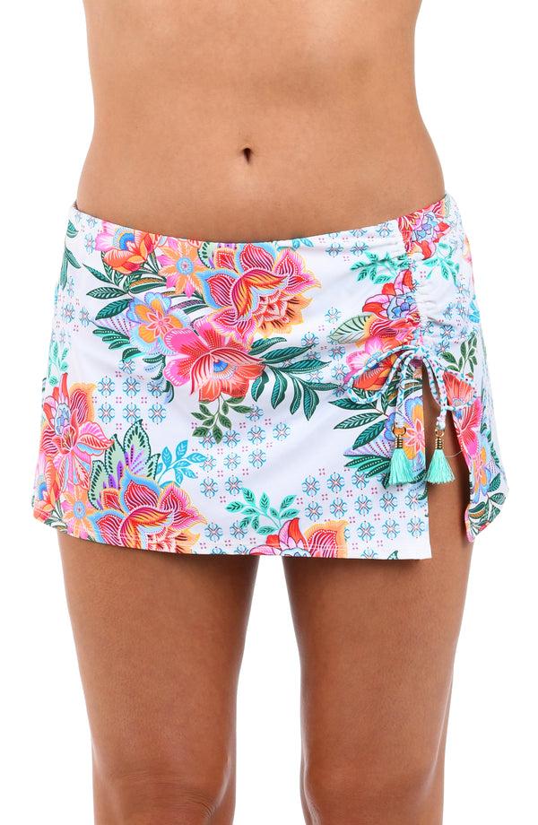 la blanca Riviera Resort Adjustable Tunnel Skirted Bottom - FINAL SALE