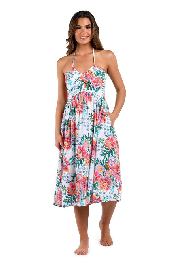 La Blanca Riviera Resort Halter Midi Dress Cover Up - FINAL SALE
