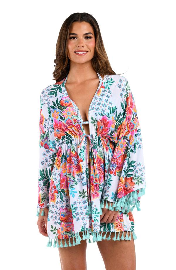 la blanca Riviera Resort Kimono Cover Up - FINAL SALE