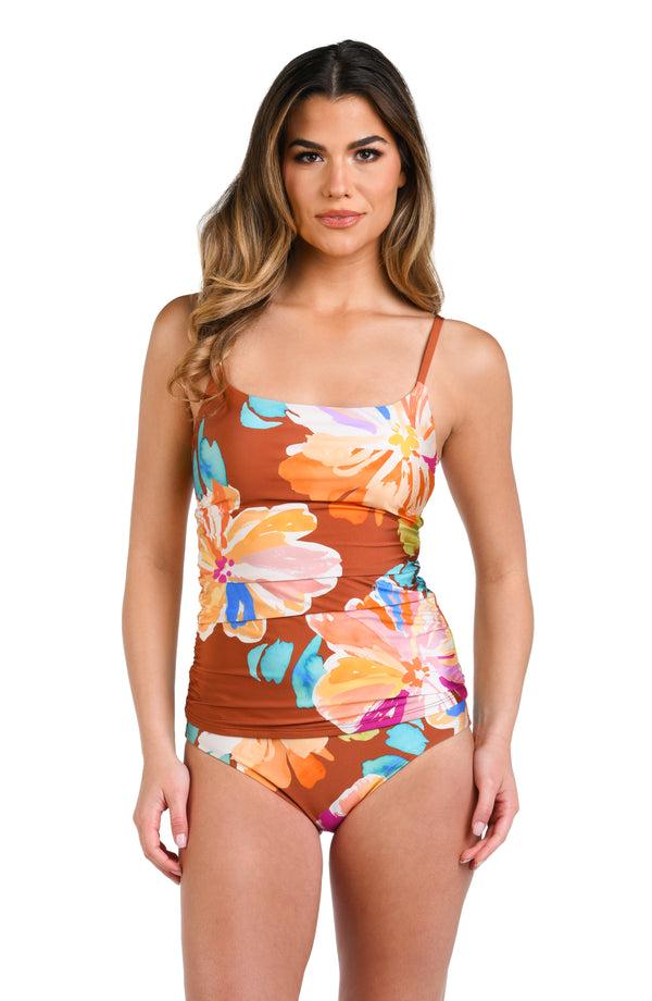 La Blanca Saharan Sands Underwire Lingerie Strap Tankini Top - FINAL SALE