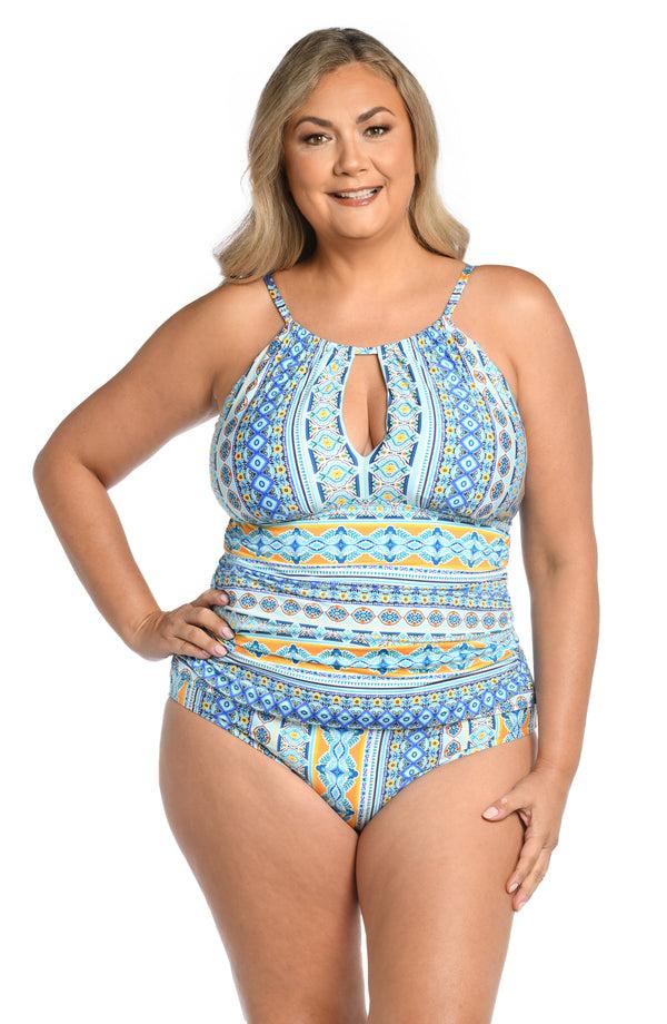 La Blanca Scarf City Keyhole Tankini Top - FINAL SALE