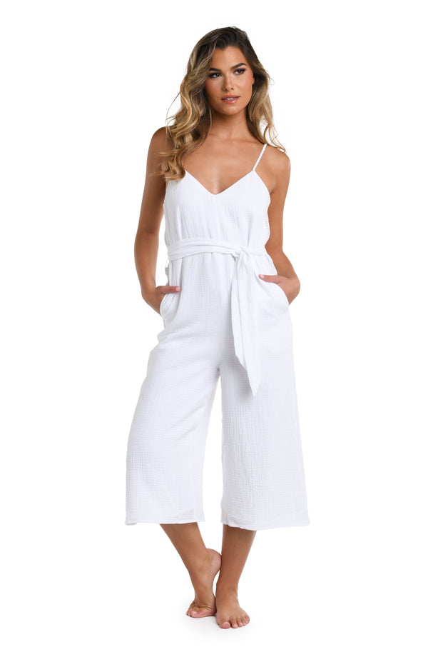 La Blanca Seaside Covers Wide Leg Jumpsuit Cover Up - FINAL SALE