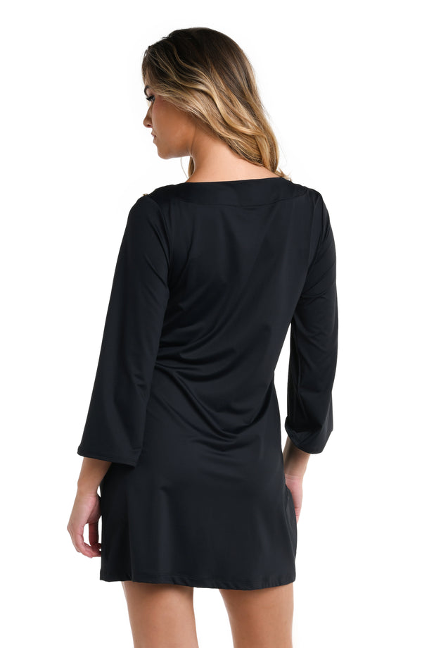 La Blanca Slinky Jersey Boat Neck Tunic Cover Up - FINAL SALE