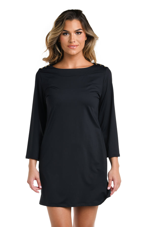 La Blanca Slinky Jersey Boat Neck Tunic Cover Up - FINAL SALE