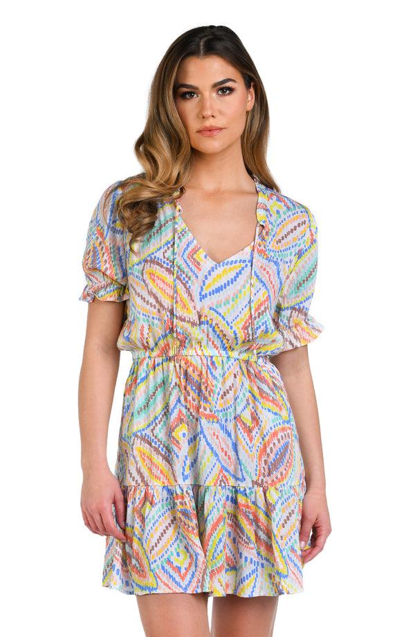 la blanca Sunbaked Jewels V-Neck Cover Up Dress - FINAL SALE