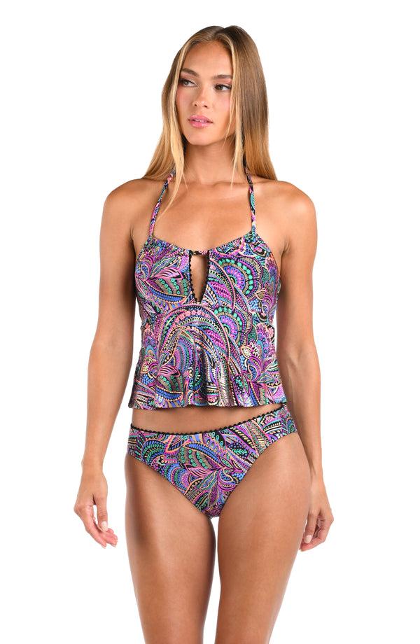 la blanca Sunshine 79 Disco Dream Halter Midkini Top - FINAL SALE