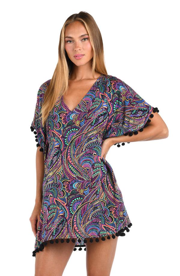 La Blanca Sunshine 79 Disco Dream V-Neck Caftan - FINAL SALE