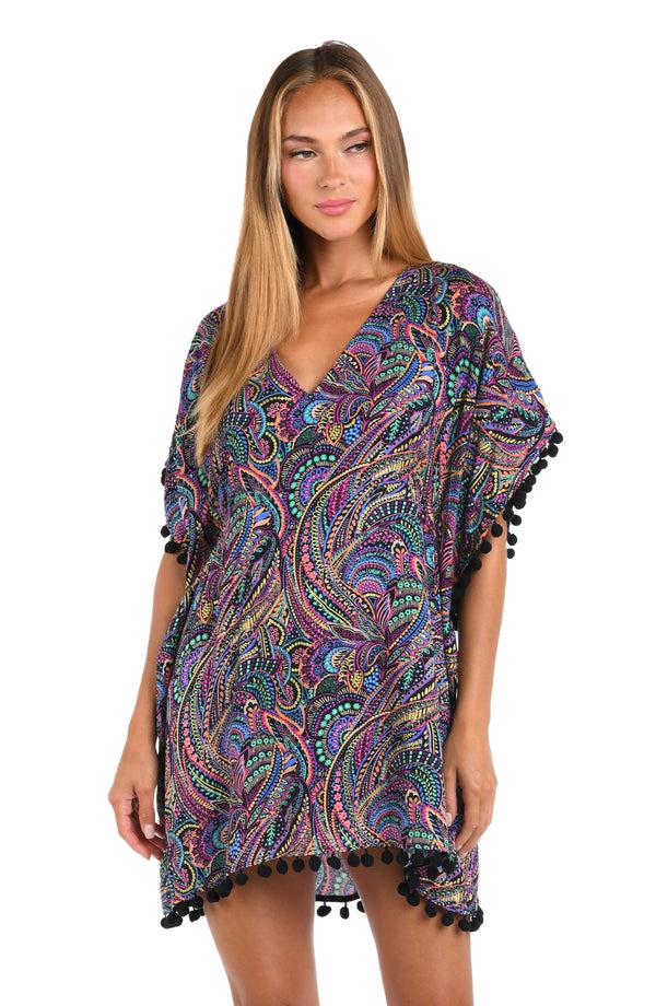 la blanca Sunshine 79 Disco Dream V-Neck Caftan - FINAL SALE