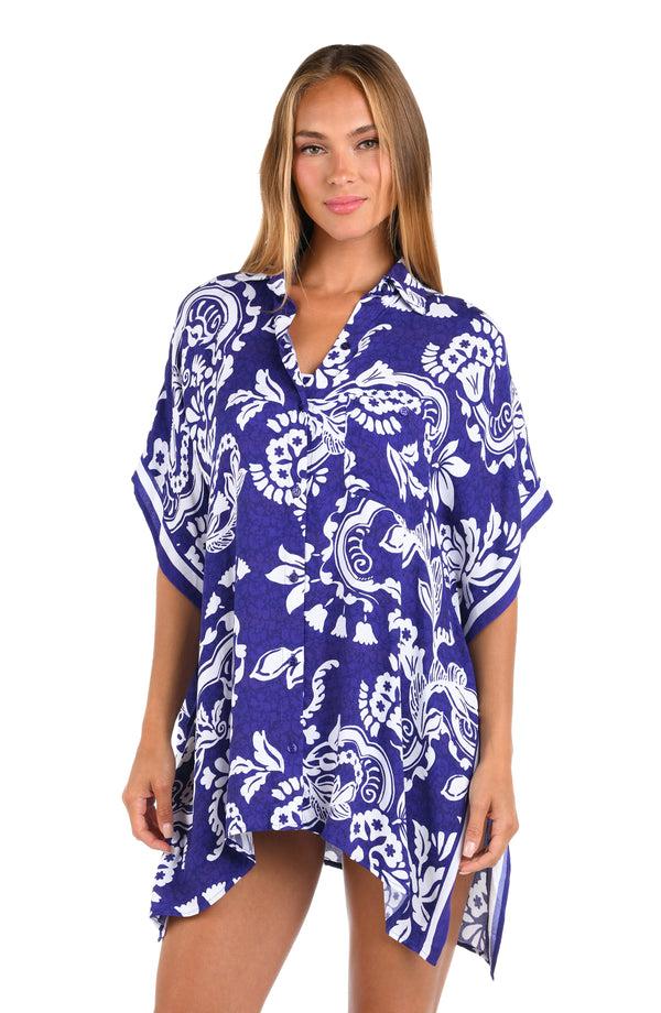 la blanca Sunshine 79 Flower Trip Resort Button Down Shirt - FINAL SALE