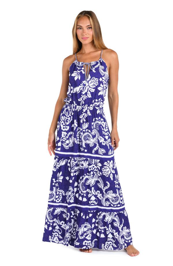 la blanca Sunshine 79 Flower Trip Tiered Maxi Dress - FINAL SALE