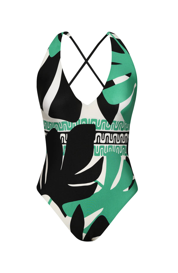 La Blanca Sunshine 79 Monstera V-Plunge One Piece - FINAL SALE