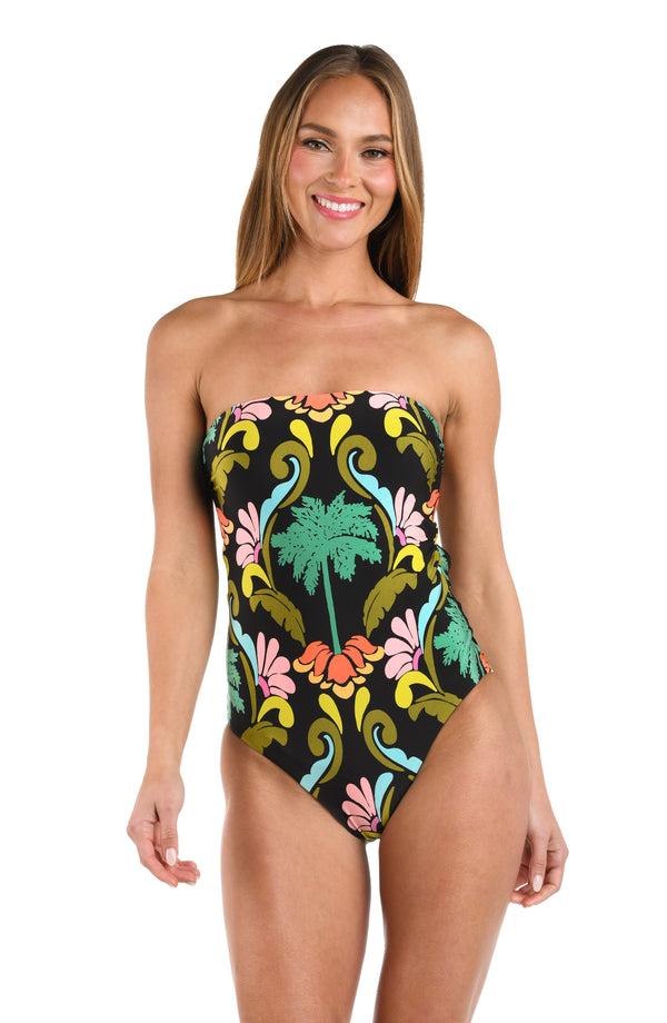 La Blanca Sunshine 79 Palm Mirage Bandeau One Piece