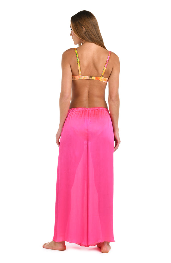 La Blanca Sunshine 79 Radiance Crinkle Beach Pant - Bright Pink