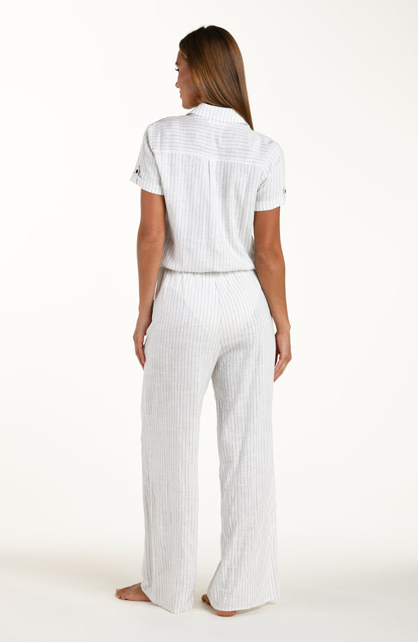 La Blanca Sunshine 79 Safari Chic Button Up Jumpsuit