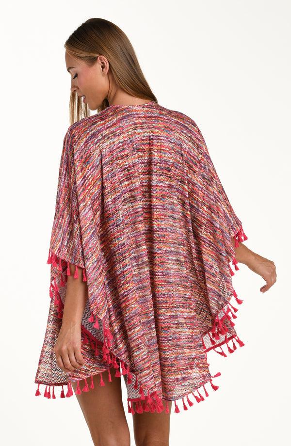 La Blanca Sunshine 79 Shimmer Ripple Open Front Kimono