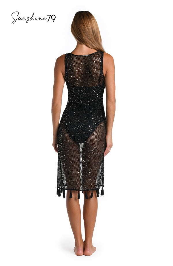 La Blanca Sunshine 79 Shine Crochet Midi Dress Cover Up