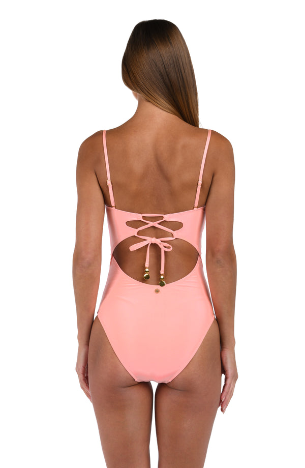 La Blanca Sunshine 79 Solids Bandeau One Piece - Blossom - FINAL SALE