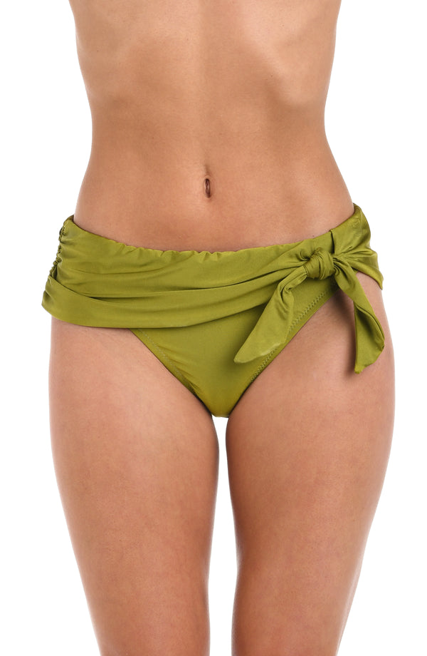 la blanca Sunshine 79 Solids Sash Hipster Bottom - Olive