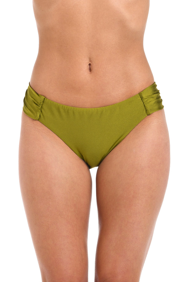 la blanca Sunshine 79 Solids Side Shirred Hipster Bottom - Olive