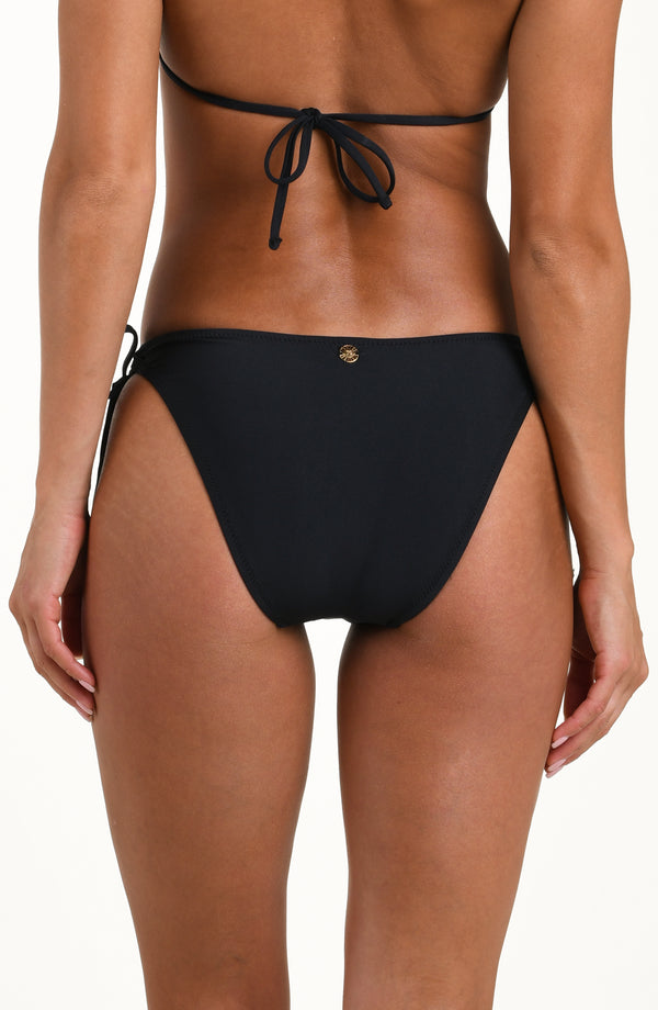 La Blanca Sunshine 79 Solids Side Tie Hipster Bottom - Black