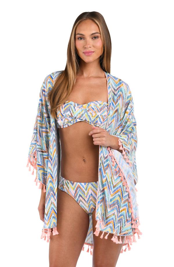La Blanca Sunshine 79 Soul Wave Open Front Kimono - FINAL SALE