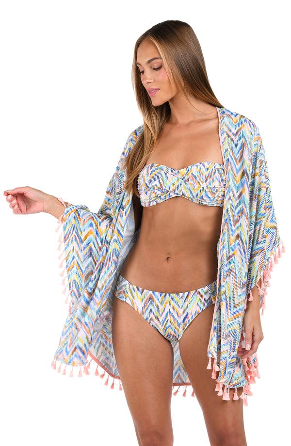 La Blanca Sunshine 79 Soul Wave Open Front Kimono - FINAL SALE