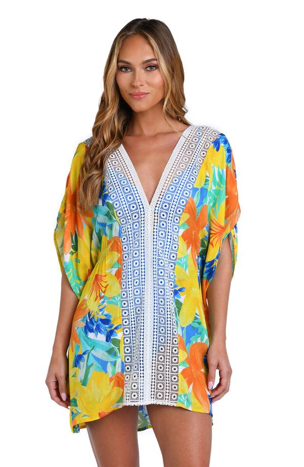 La Blanca Sunshine 79 Summertime Vibes V-Neck Caftan - FINAL SALE