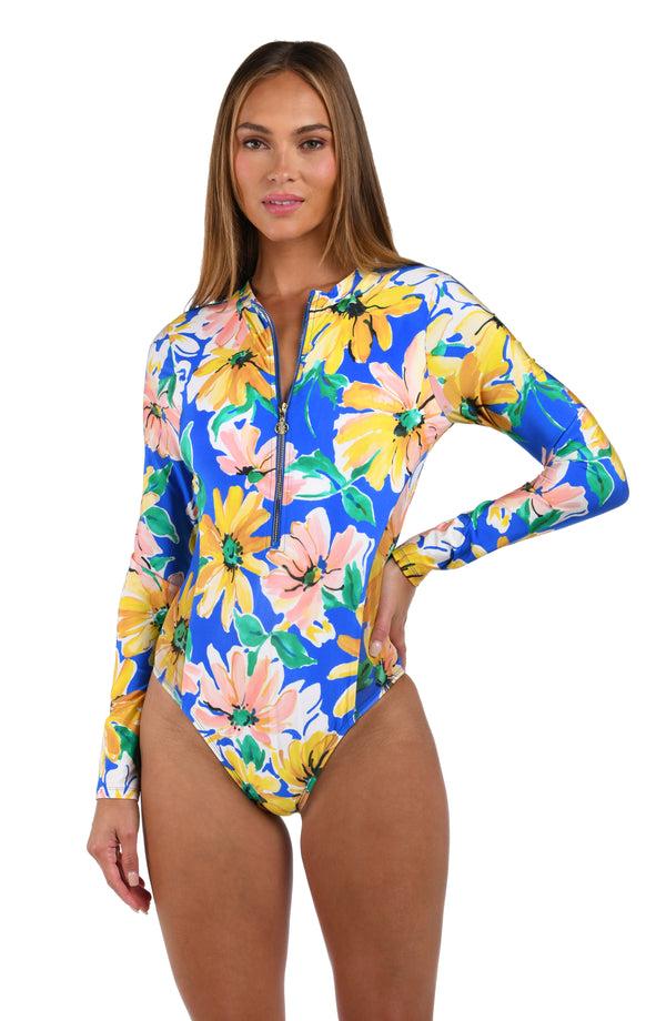 La Blanca Sunshine 79 Sunflower Getaway Paddlesuit One Piece - FINAL SALE