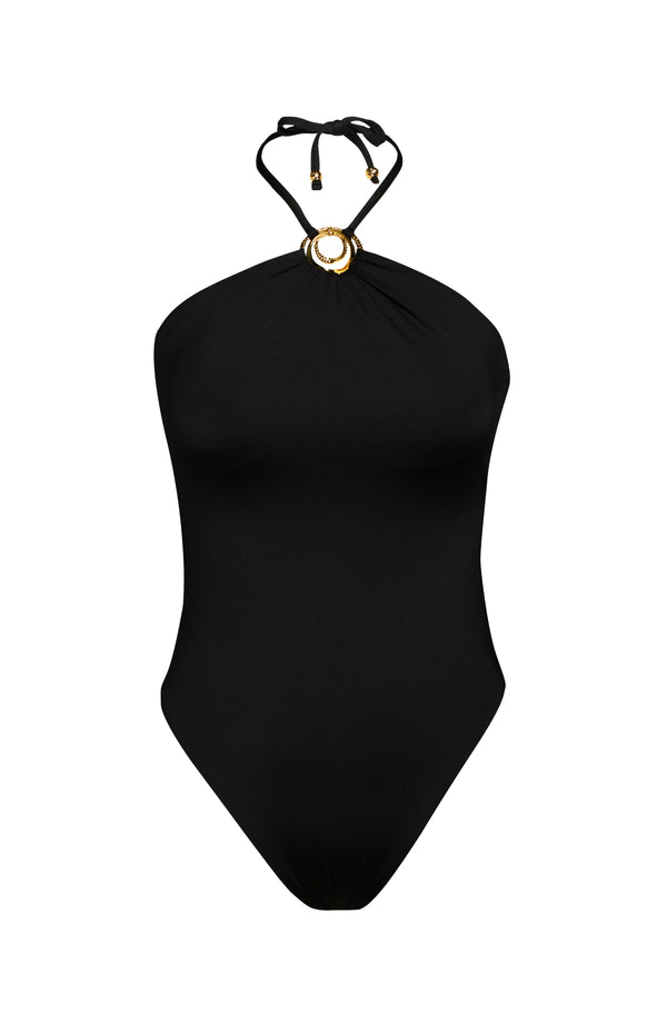La Blanca Sunshine 79 Sunshine Solids High Neck One Piece - Black