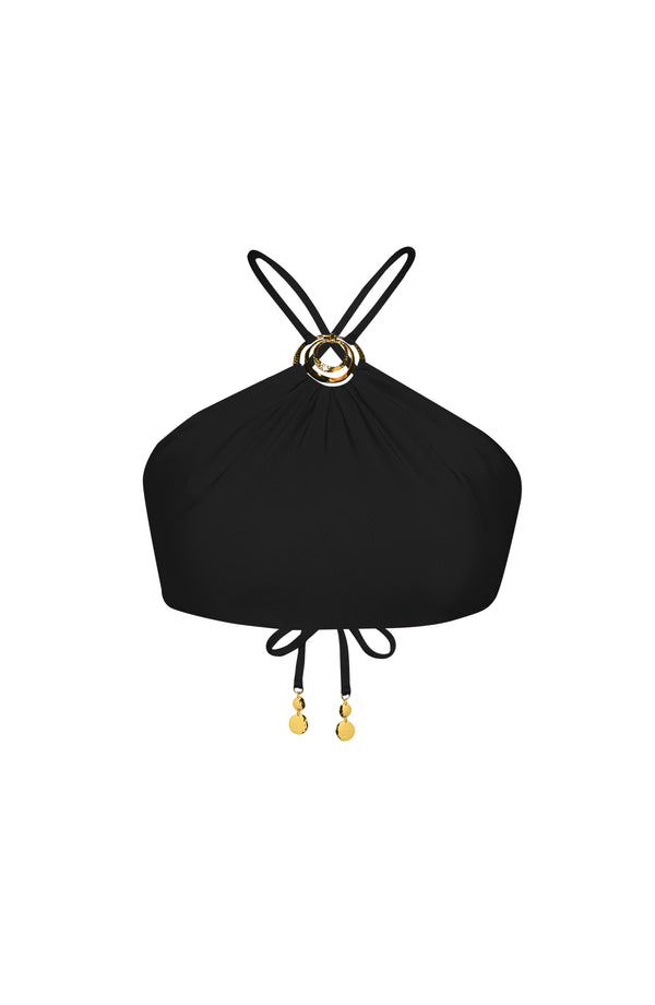 La Blanca Sunshine 79 Sunshine Solids High-Neck Top - Black