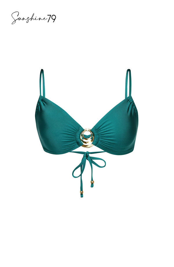 La Blanca Sunshine 79 Sunshine Solids Sweetheart Bralette Top - Jade - FINAL SALE