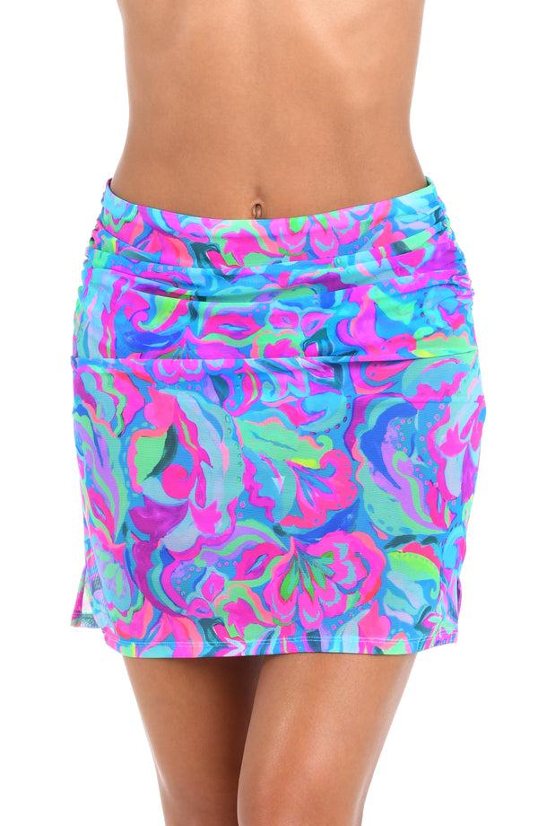 La Blanca Sunshine 79 Swirltopia Pull-On Short Skirt - FINAL SALE