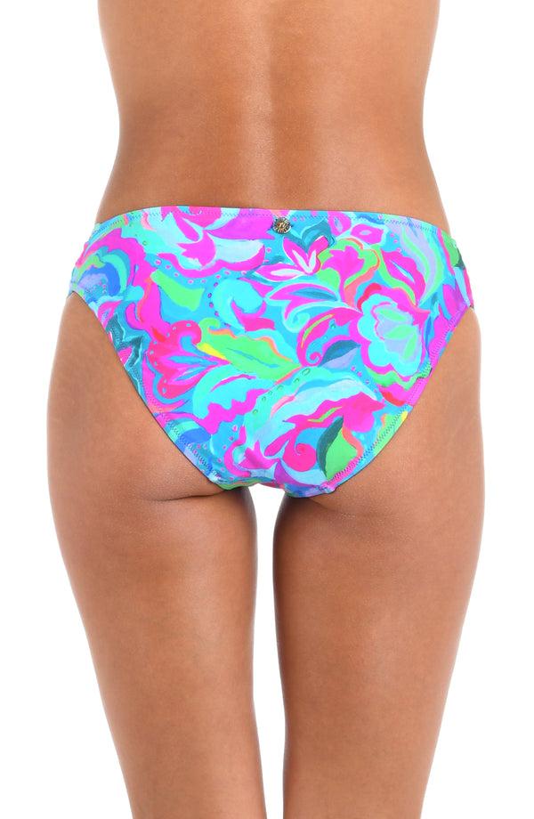 La Blanca Sunshine 79 Swirltopia Side Shirred Hipster Bottom - FINAL SALE