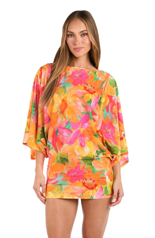 La Blanca Sunshine 79 Utopia Garden Scoop-Neck Tunic Cover Up
