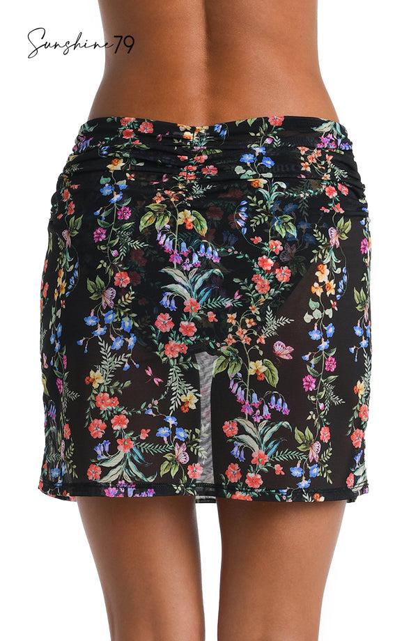 La Blanca Sunshine 79 Wildflower Vines Mesh Skirt Cover Up - FINAL SALE