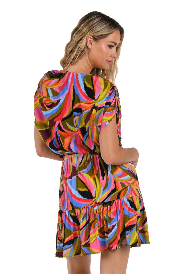 La Blanca Tropic Waves V-Neck Cover Up Dress - FINAL SALE