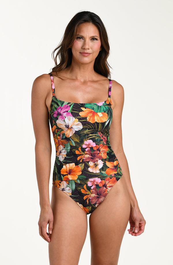la blanca Tropical Hideaway Lingerie One Piece Swimsuit